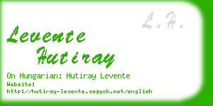 levente hutiray business card